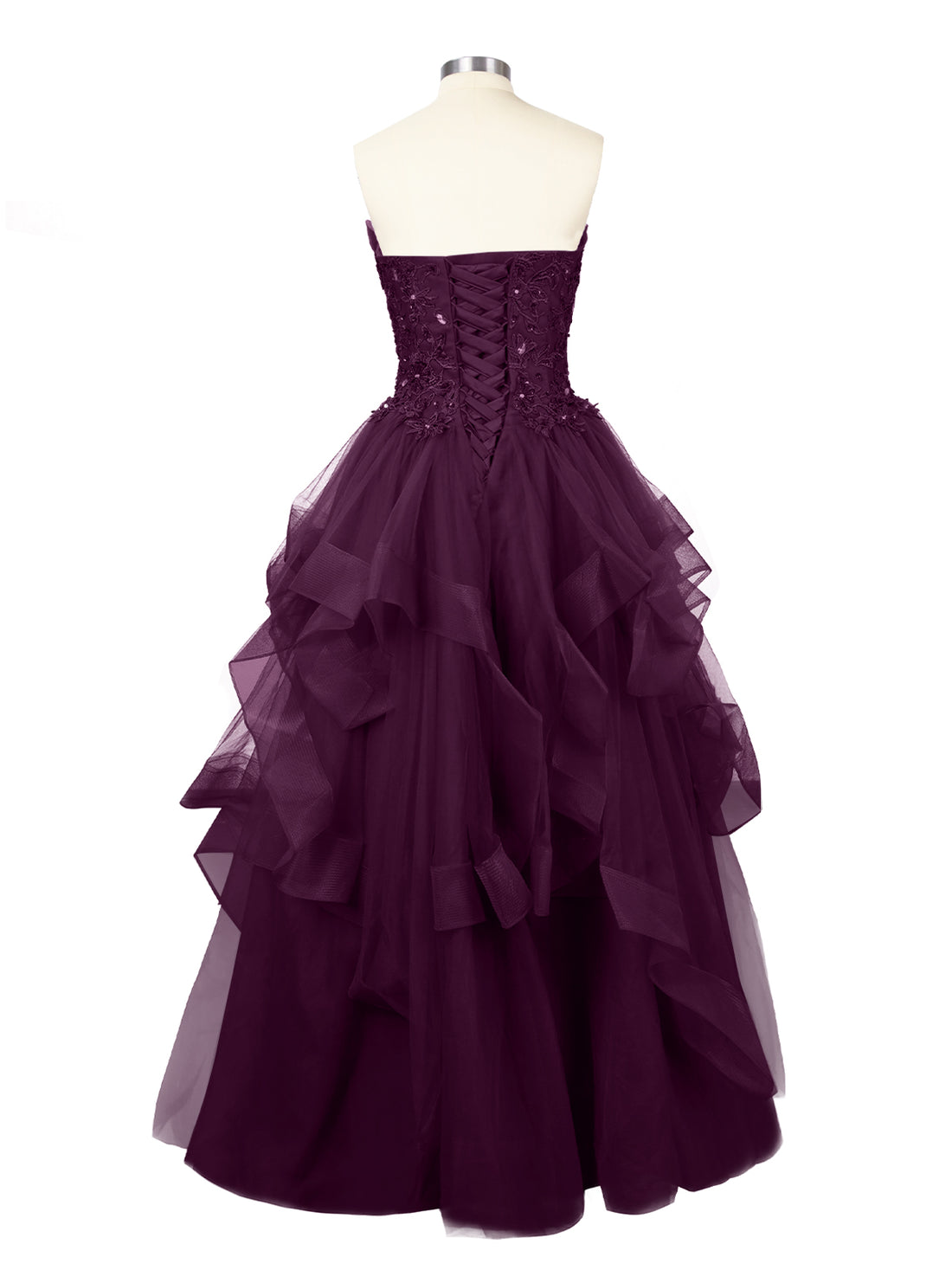 Tiered Strapless Prom Dress 