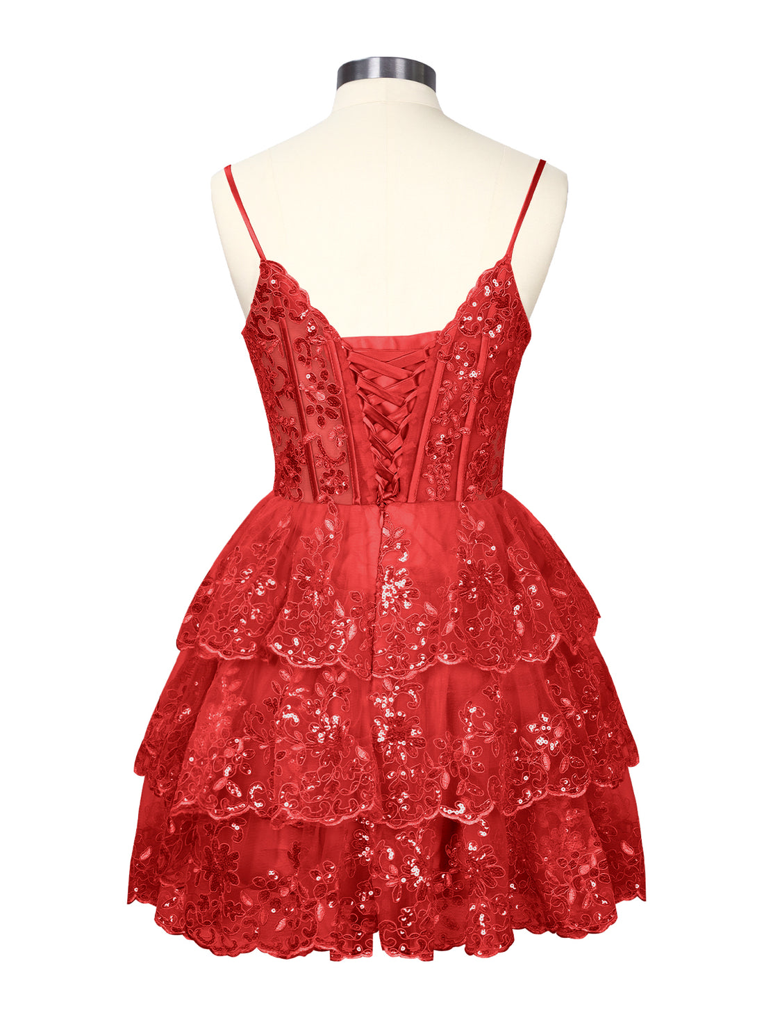 Sequin Appliques Mini Dress 
