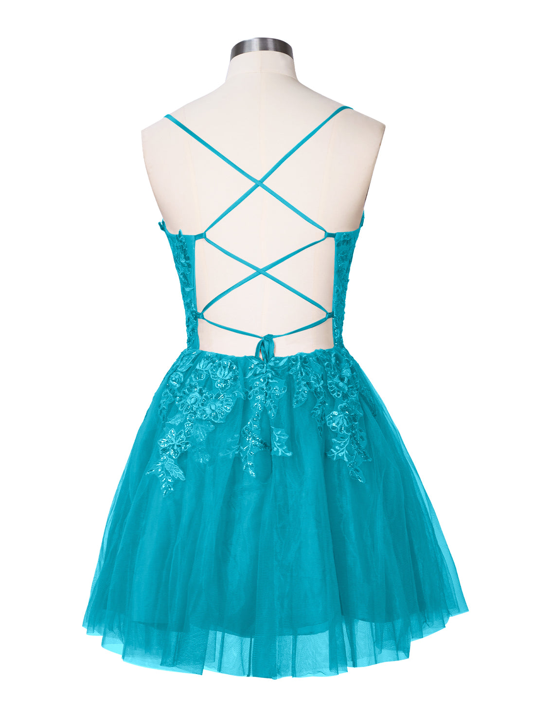 Applique Soft Tulle Mini Dress 