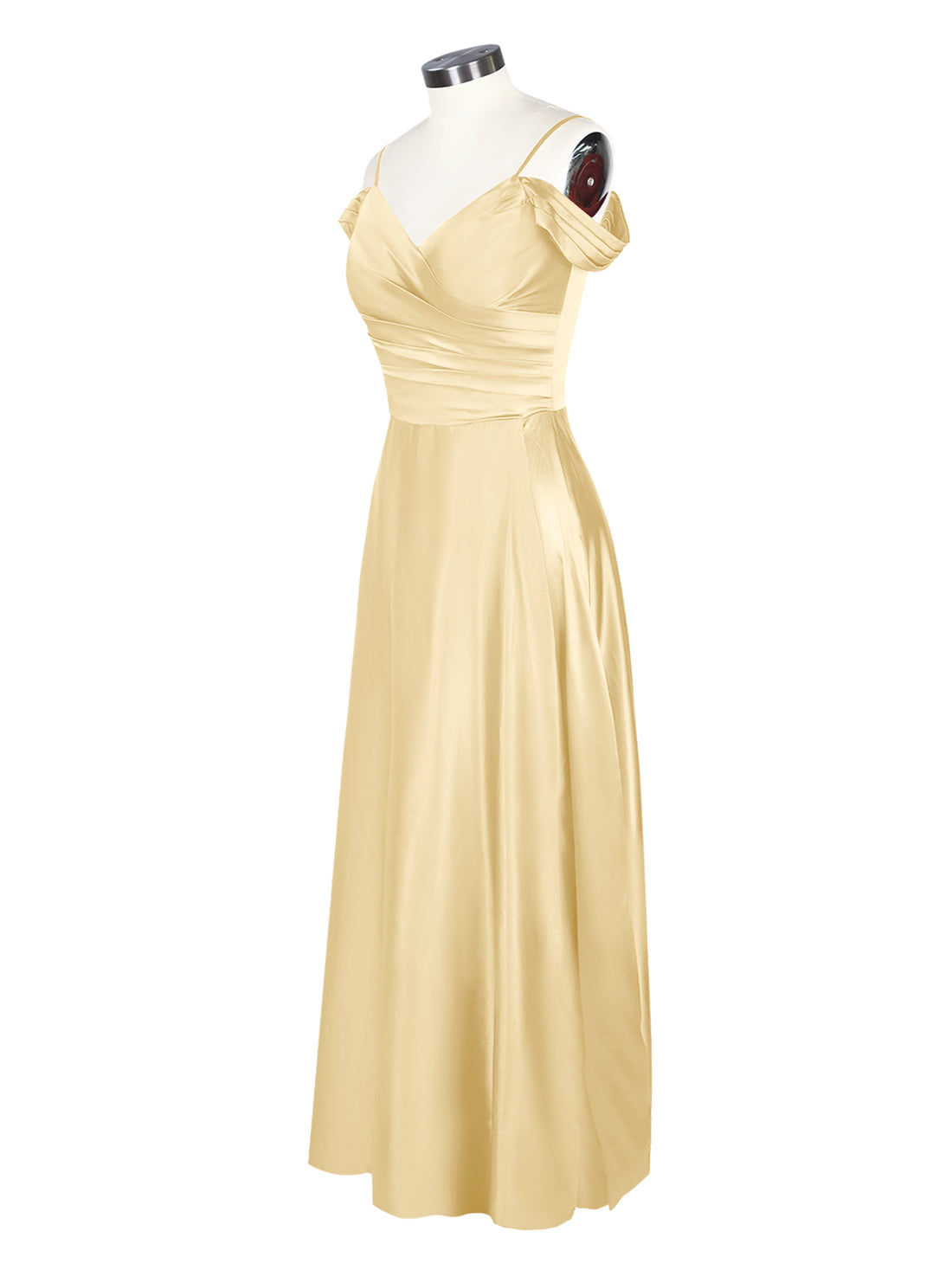 Silk-Like Pleated Prom Dress 