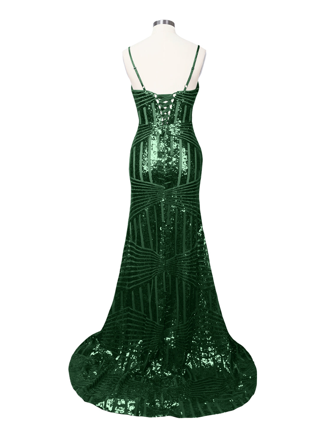 Geometric Sequin Prom Dress 