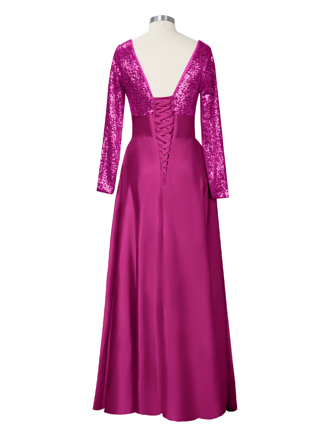 Long Sleeveless Sequin Prom Dress 
