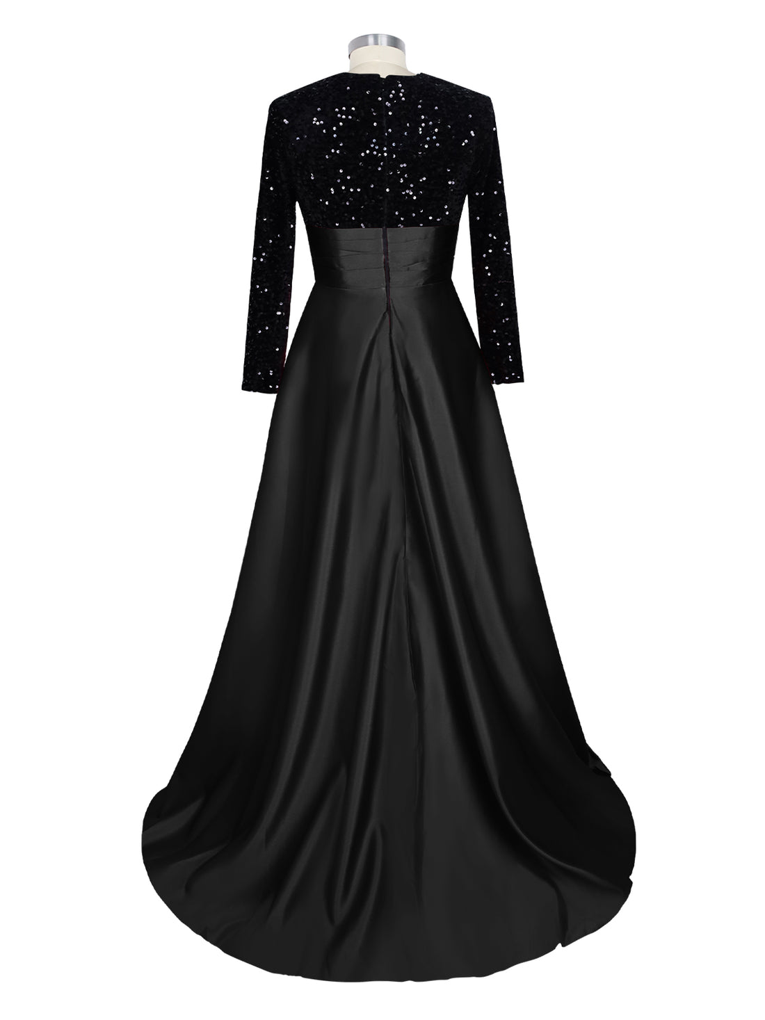 Sequin Jewel Neckline Prom Dress 