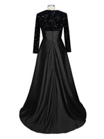 Sequin Jewel Neckline Prom Dress 