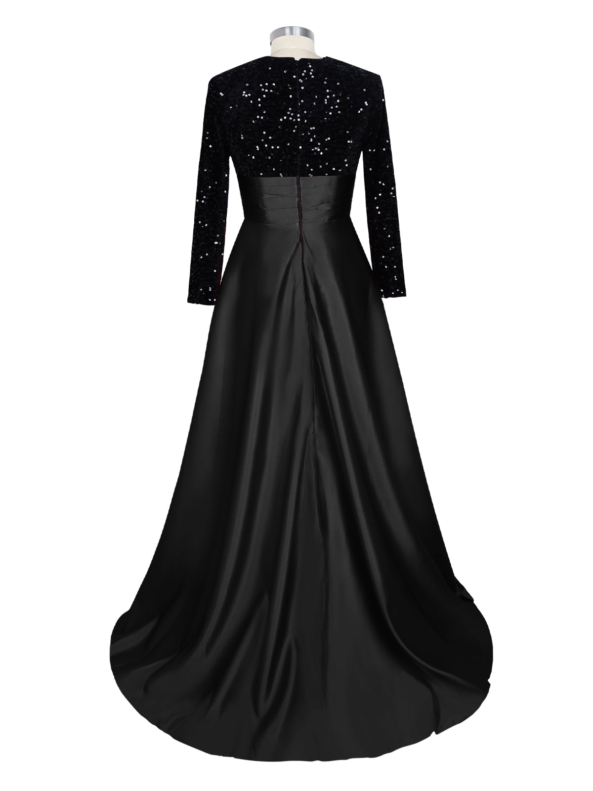 Sequin Jewel Neckline Prom Dress 