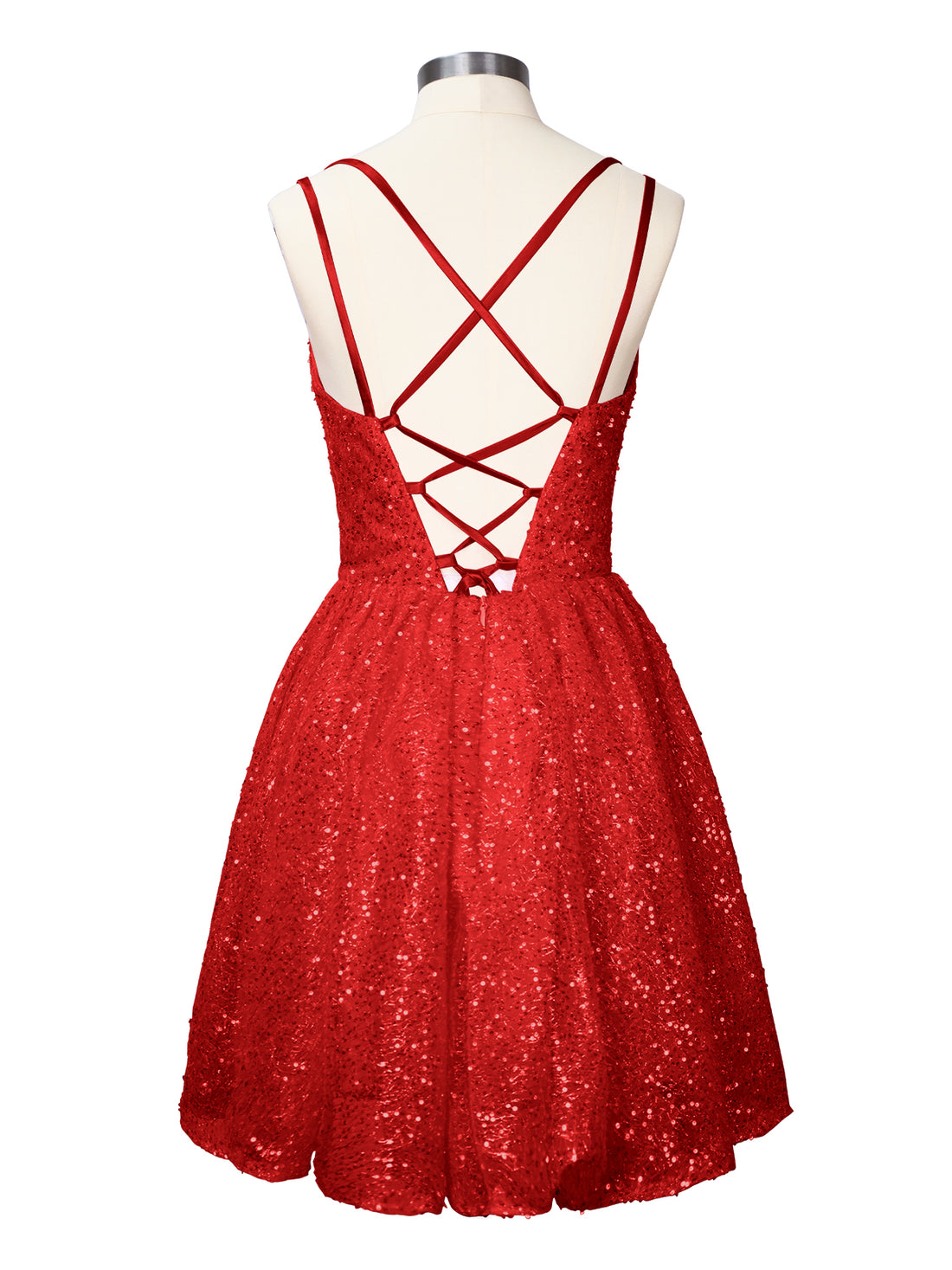 Sparkly Sequined A-line Mini Dress 