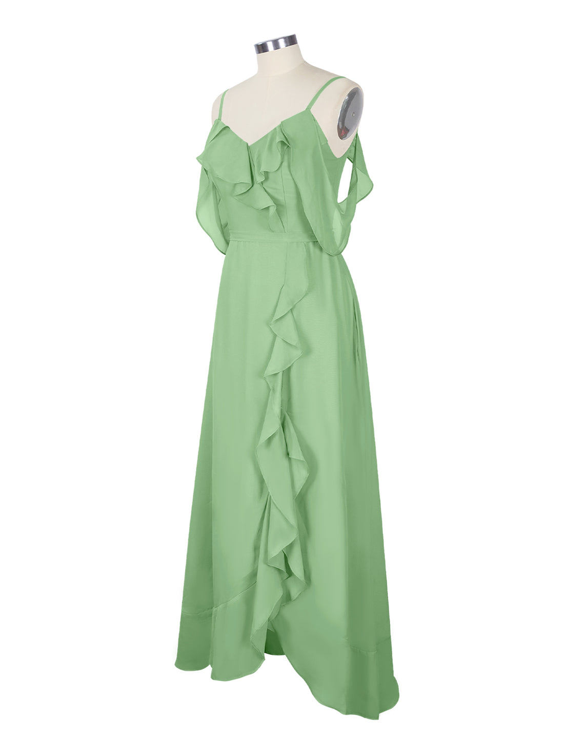Flowy Spaghetti Bridesmaid Dress 