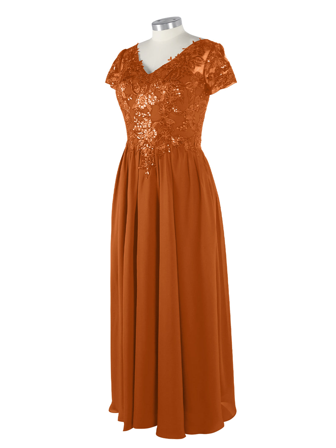 Short Sleeves Chiffon Dress 