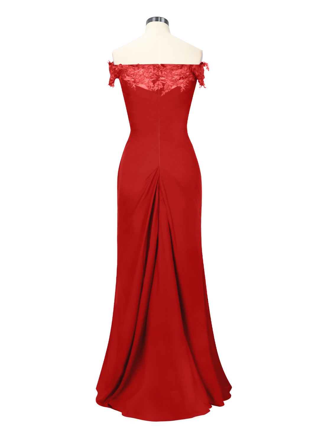 Off-Shoulder Chiffon Sheath Dress 