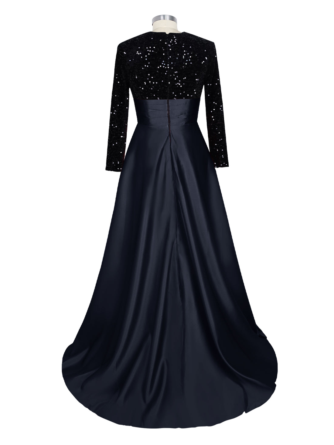 Sequin Jewel Neckline Prom Dress 