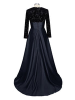 Sequin Jewel Neckline Prom Dress 