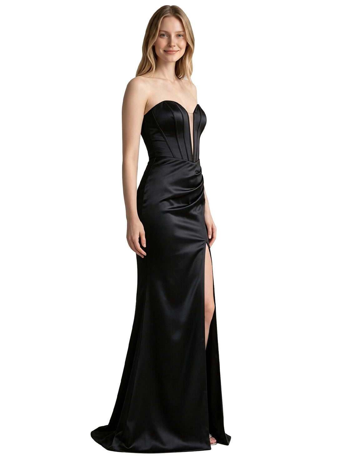 High Slit Sweetheart Prom Dress 
