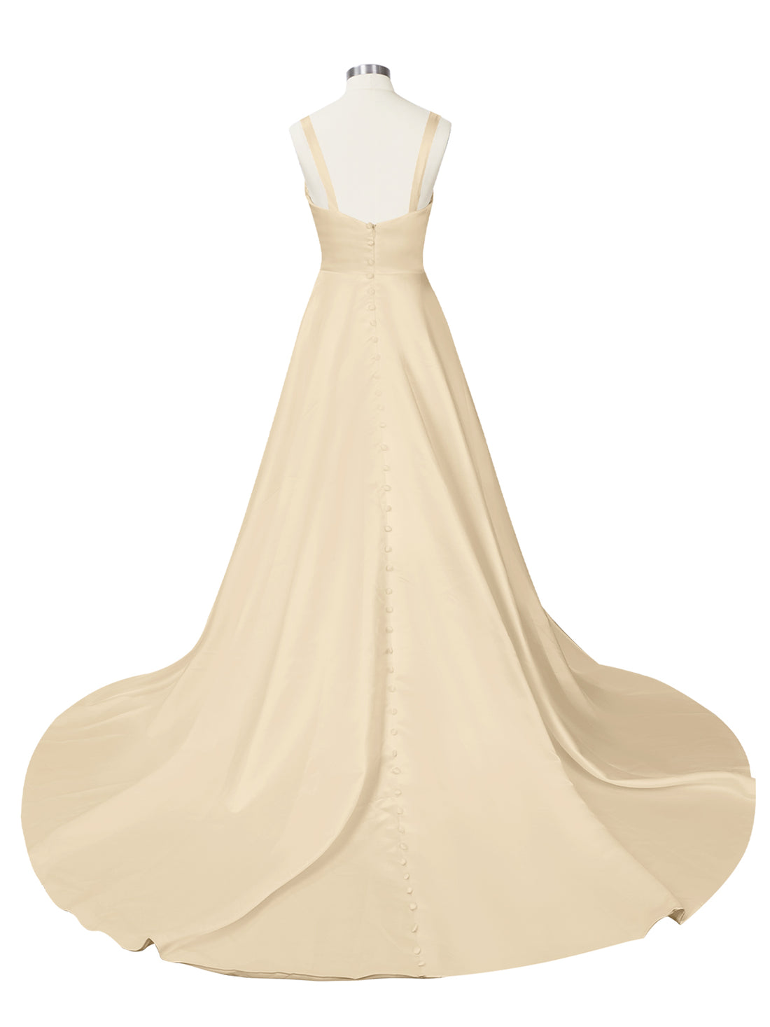 Sweetheart Satin Chapel Train Wedding Dress 