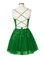 Applique Soft Tulle Mini Dress 