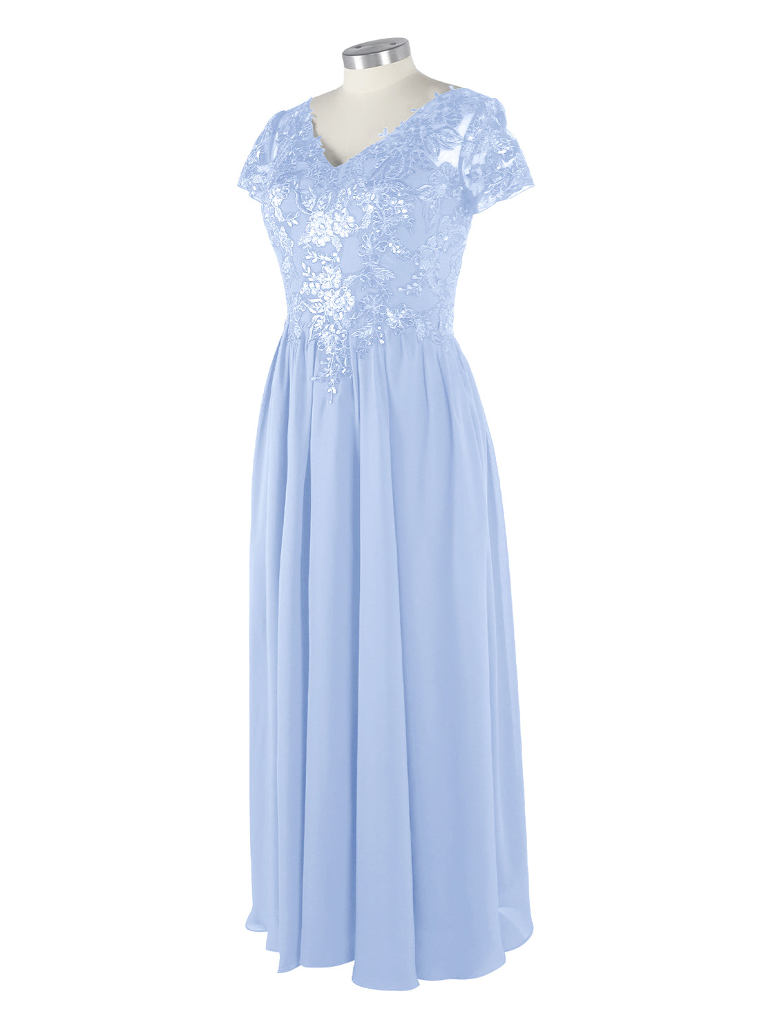 Short Sleeves Chiffon Dress 
