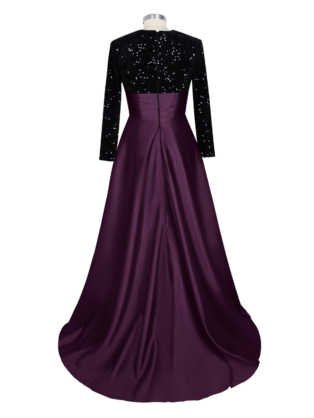 Sequin Jewel Neckline Prom Dress 