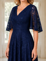 A-Line Lace Mother of the Bride Dress