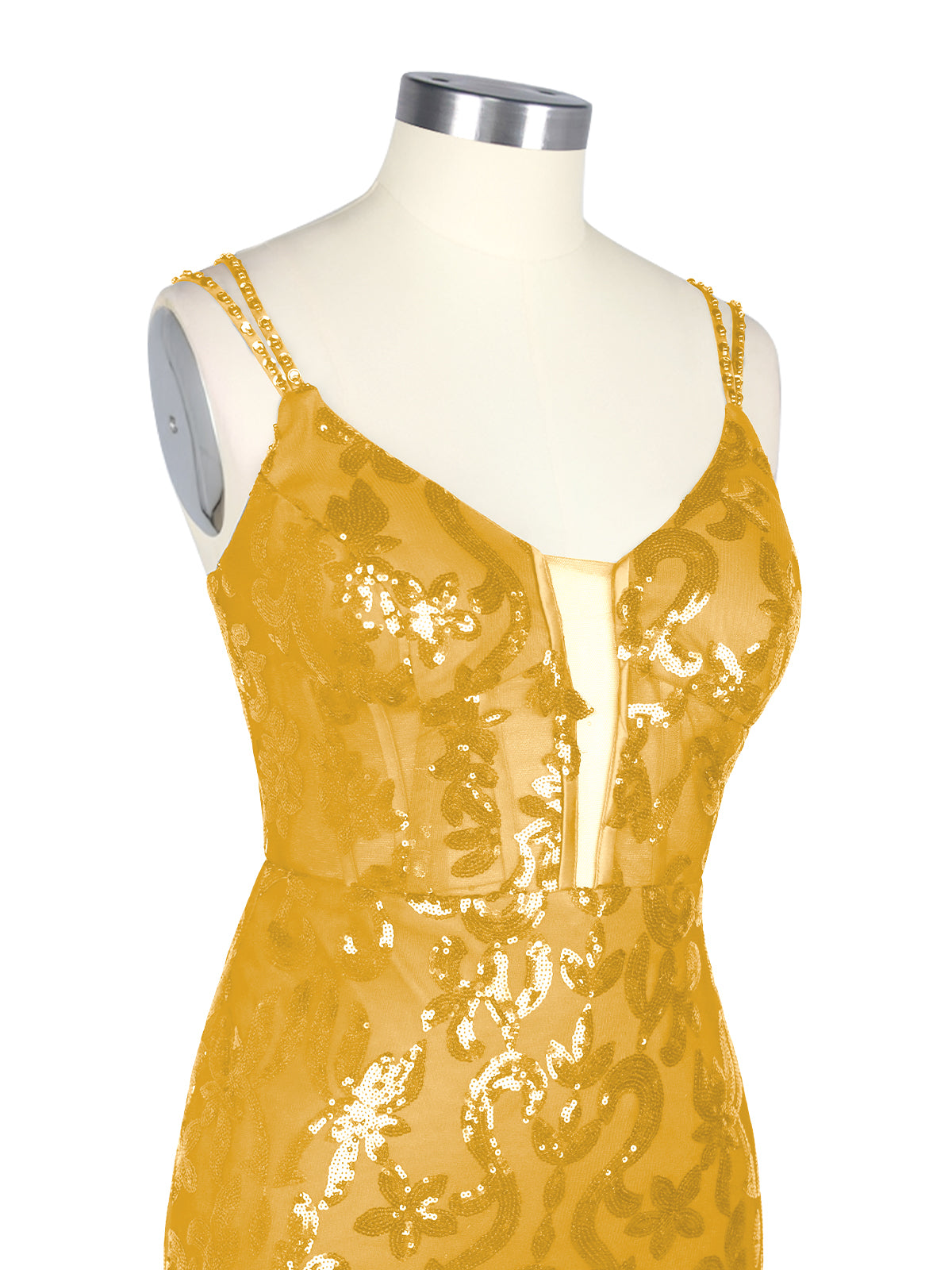 Double Spaghetti Bodycon Mini Dress 