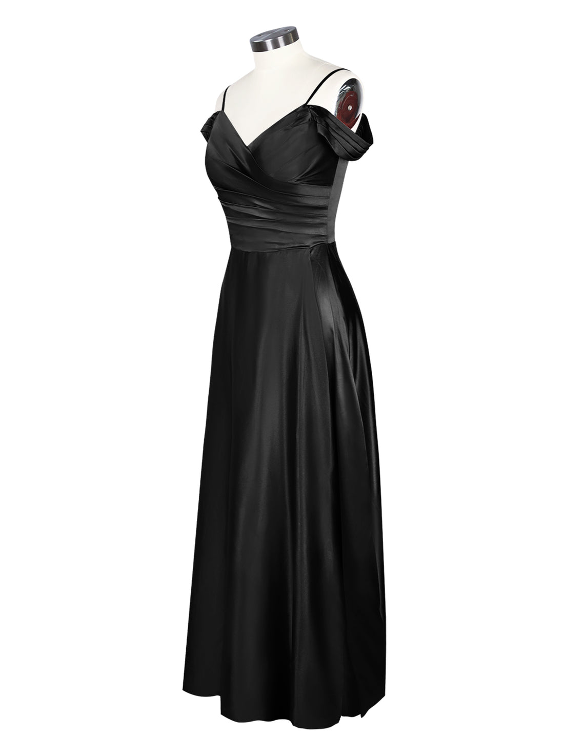 Silk-Like Pleated Prom Dress 