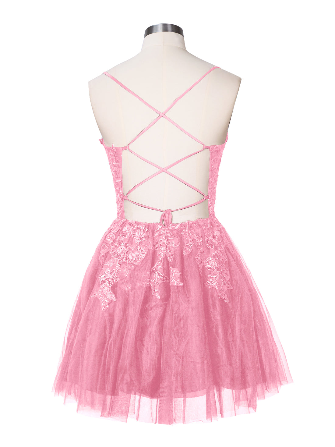 Applique Soft Tulle Mini Dress 