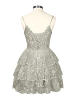 Sequin Appliques Mini Dress 