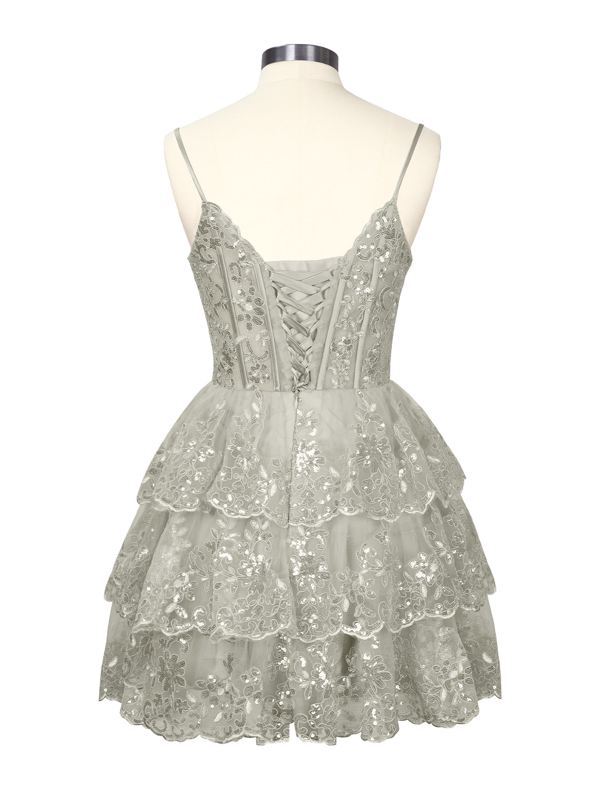 Sequin Appliques Mini Dress 