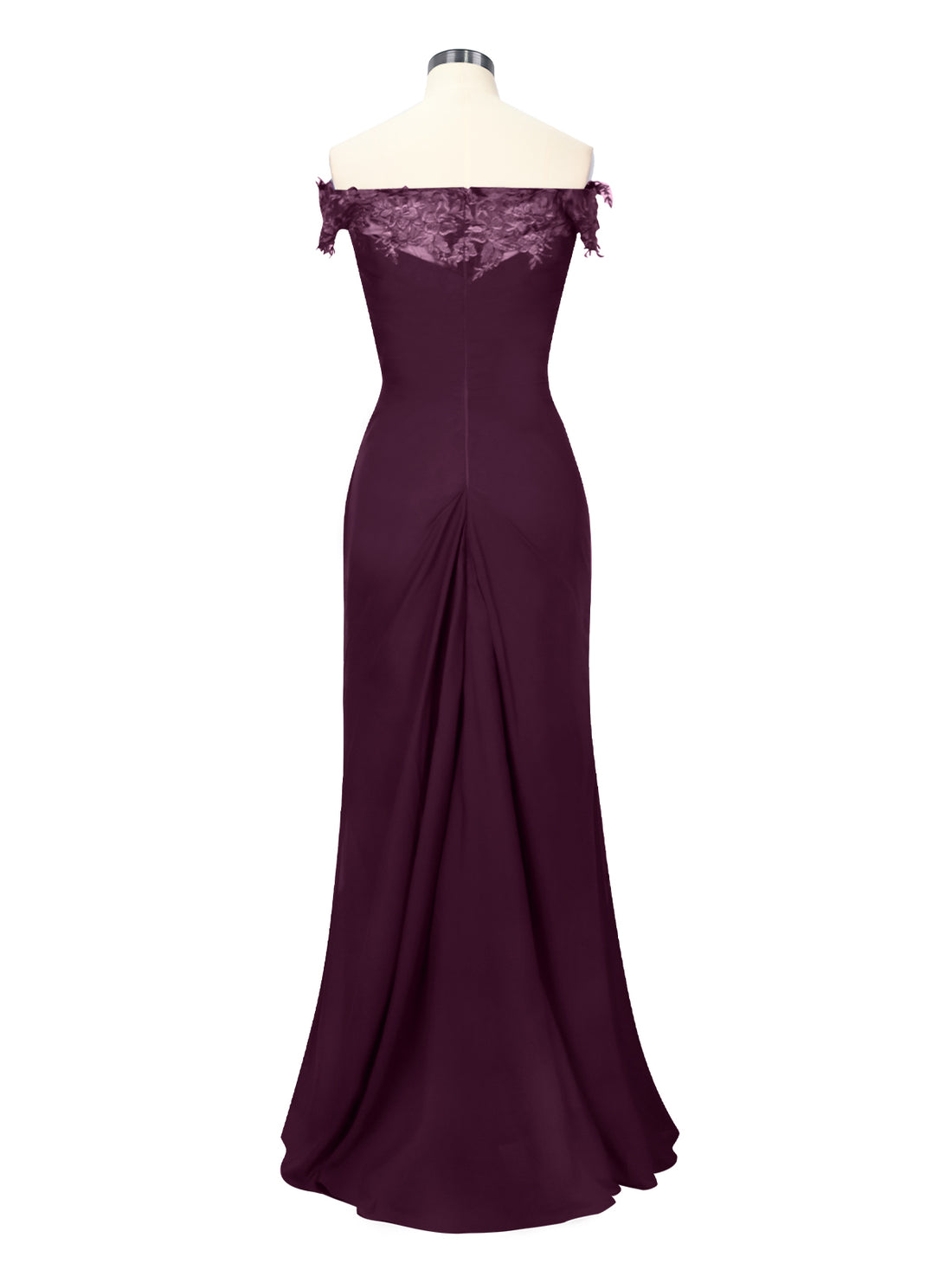 Off-Shoulder Chiffon Sheath Dress 
