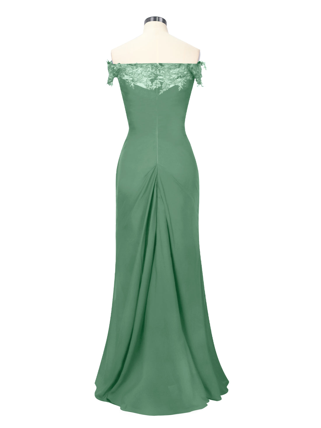 Off-Shoulder Chiffon Sheath Dress 
