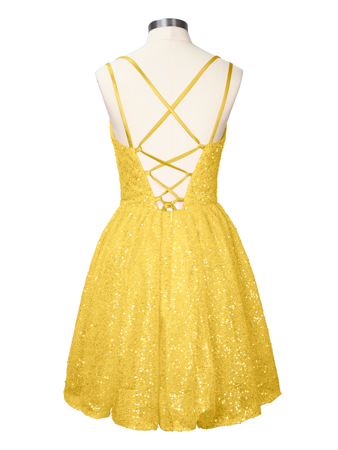 Sparkly Sequined A-line Mini Dress 