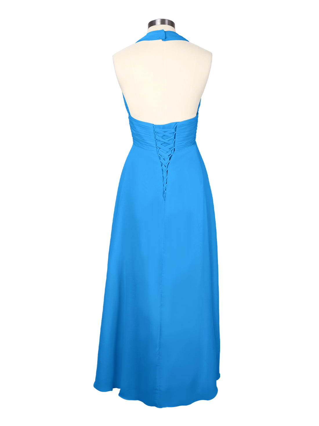 Ruched Halter Bridesmaid Dress 