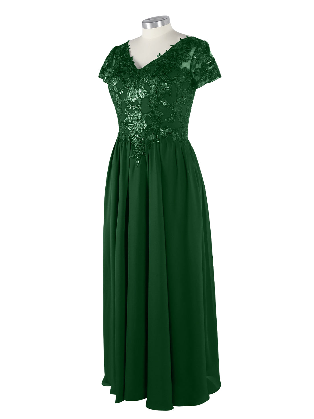 Short Sleeves Chiffon Dress 