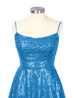 Sequin Scoop Neckline Mini Dress 