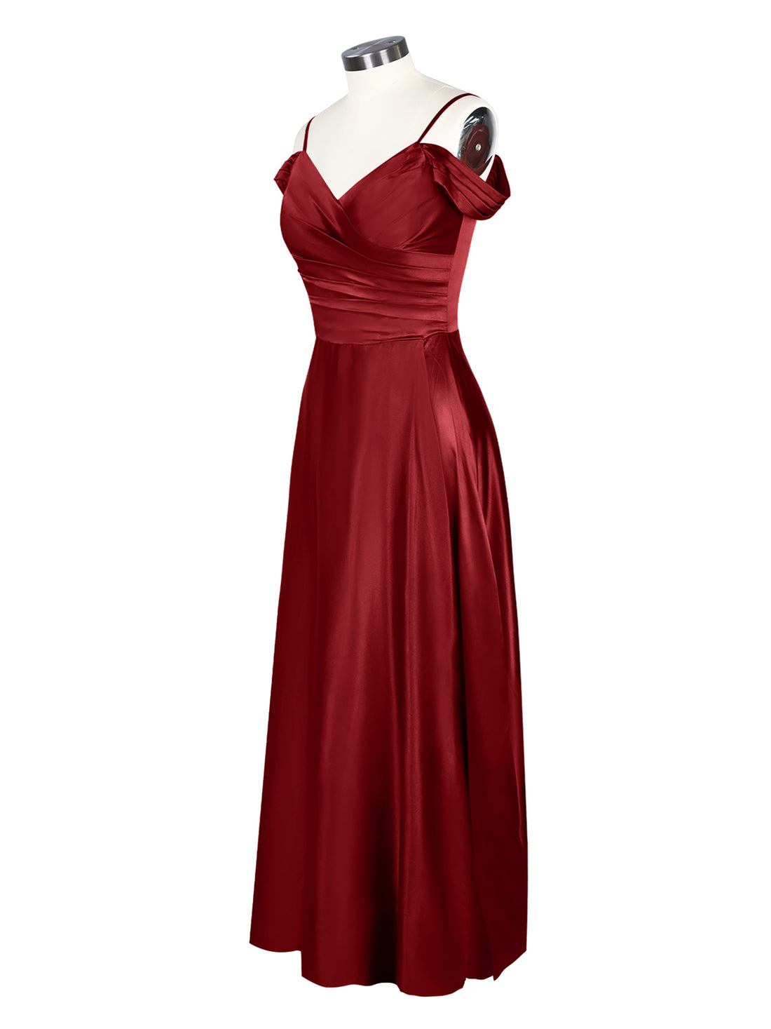 Silk-Like Pleated Prom Dress 