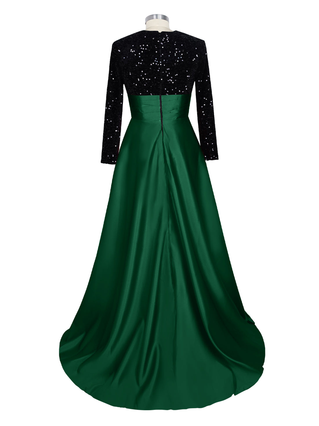 Sequin Jewel Neckline Prom Dress 
