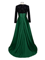Sequin Jewel Neckline Prom Dress 