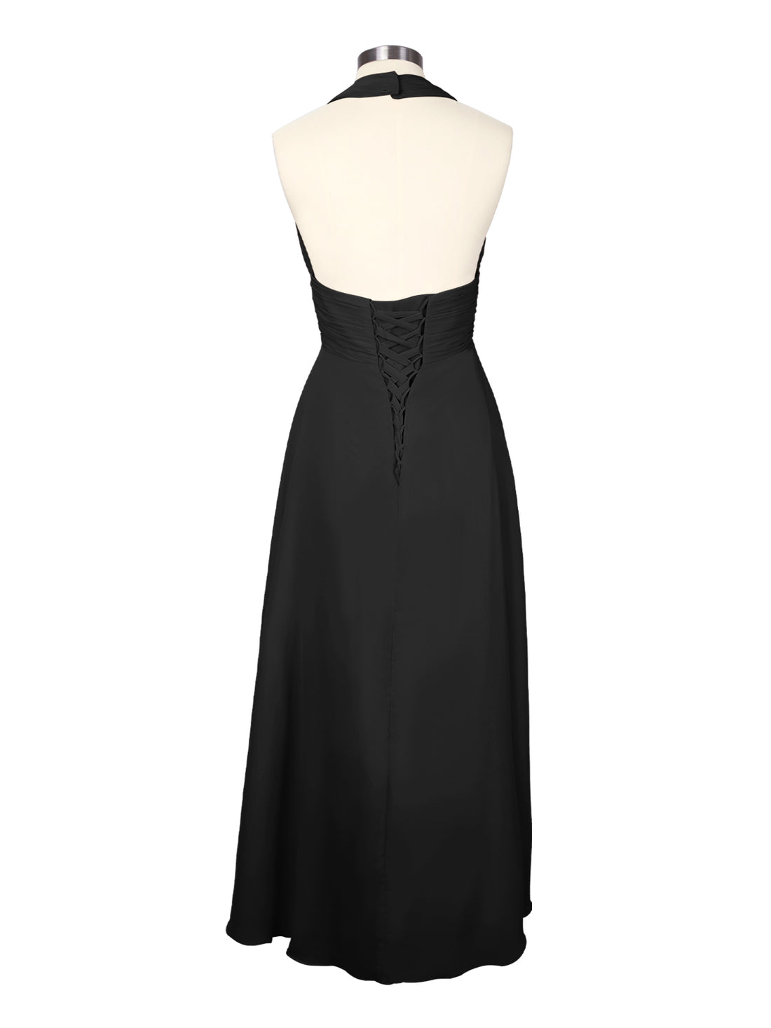 Ruched Halter Bridesmaid Dress 