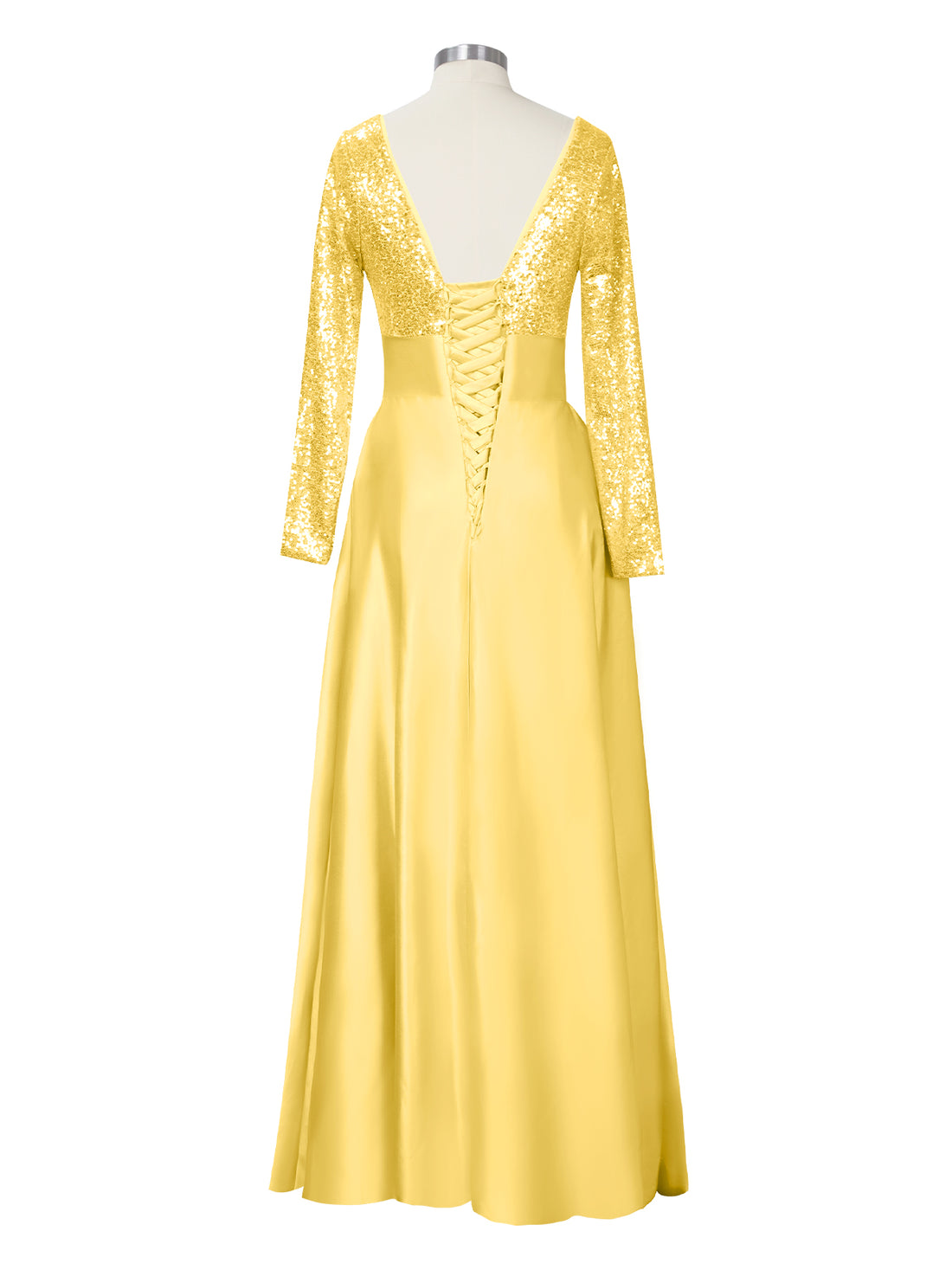 Long Sleeveless Sequin Prom Dress 