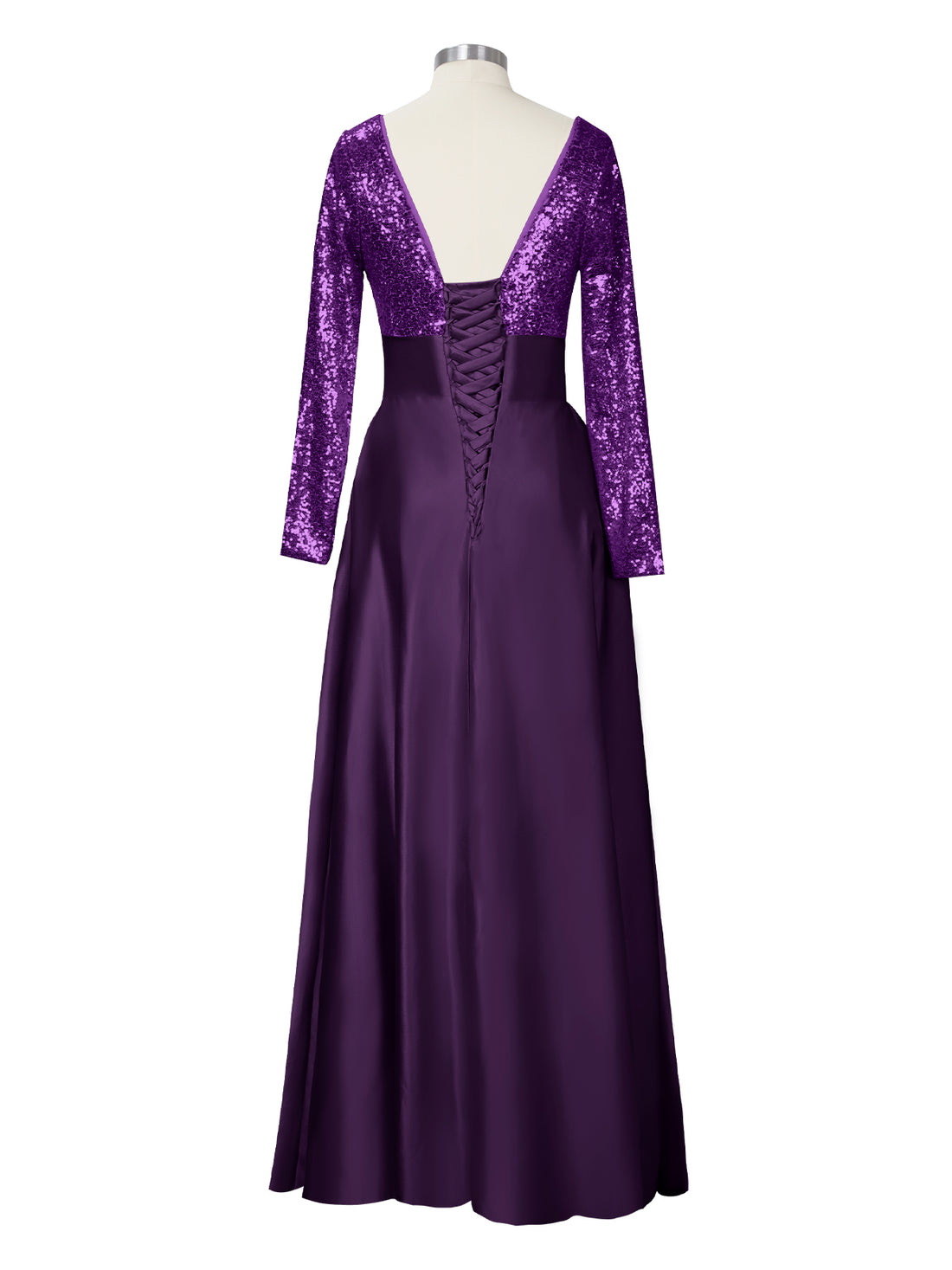 Long Sleeveless Sequin Prom Dress 