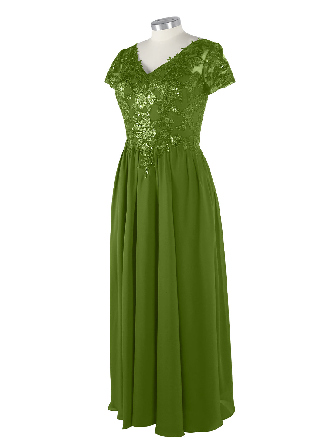 Short Sleeves Chiffon Dress 