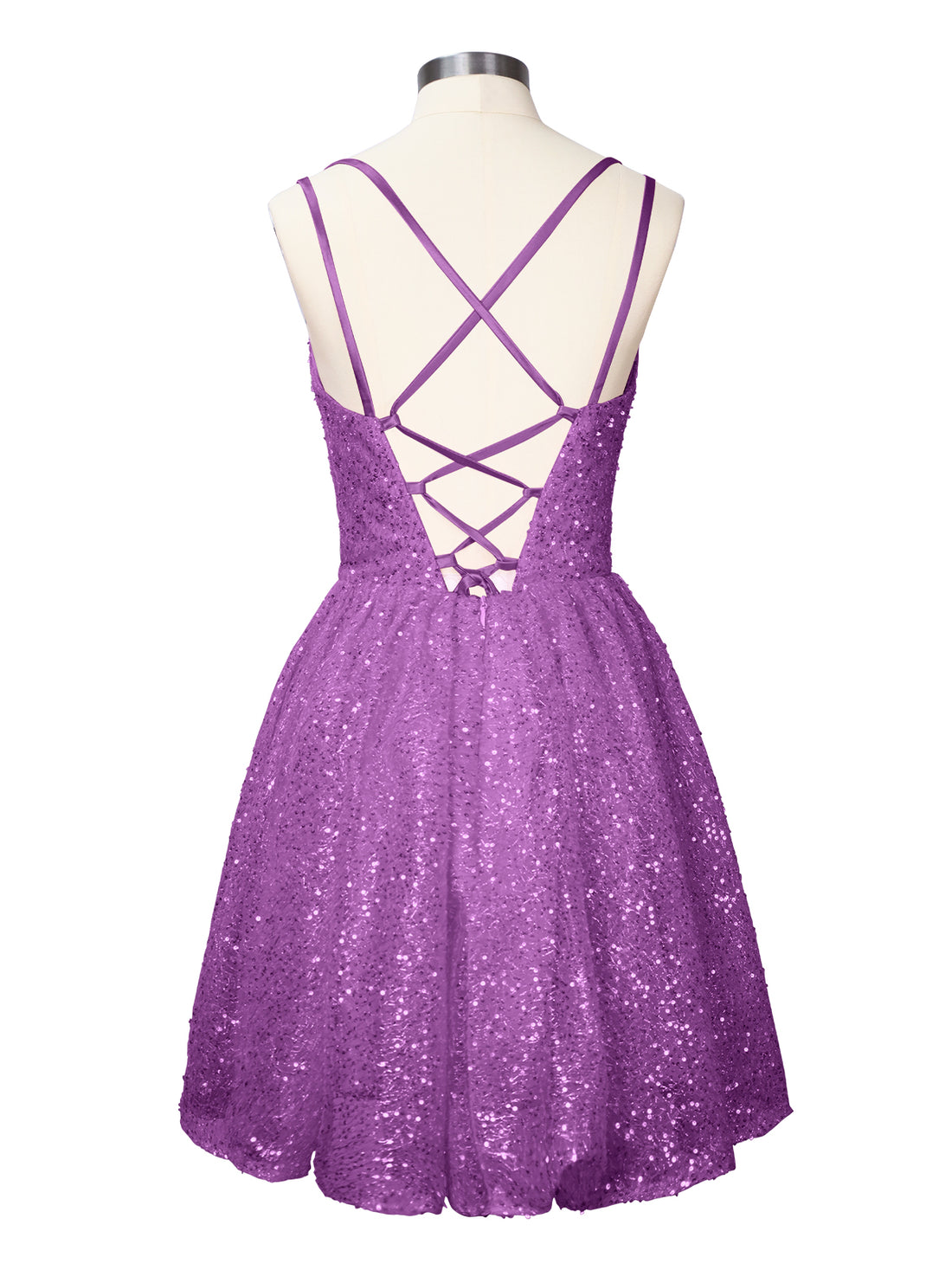 Sparkly Sequined A-line Mini Dress 