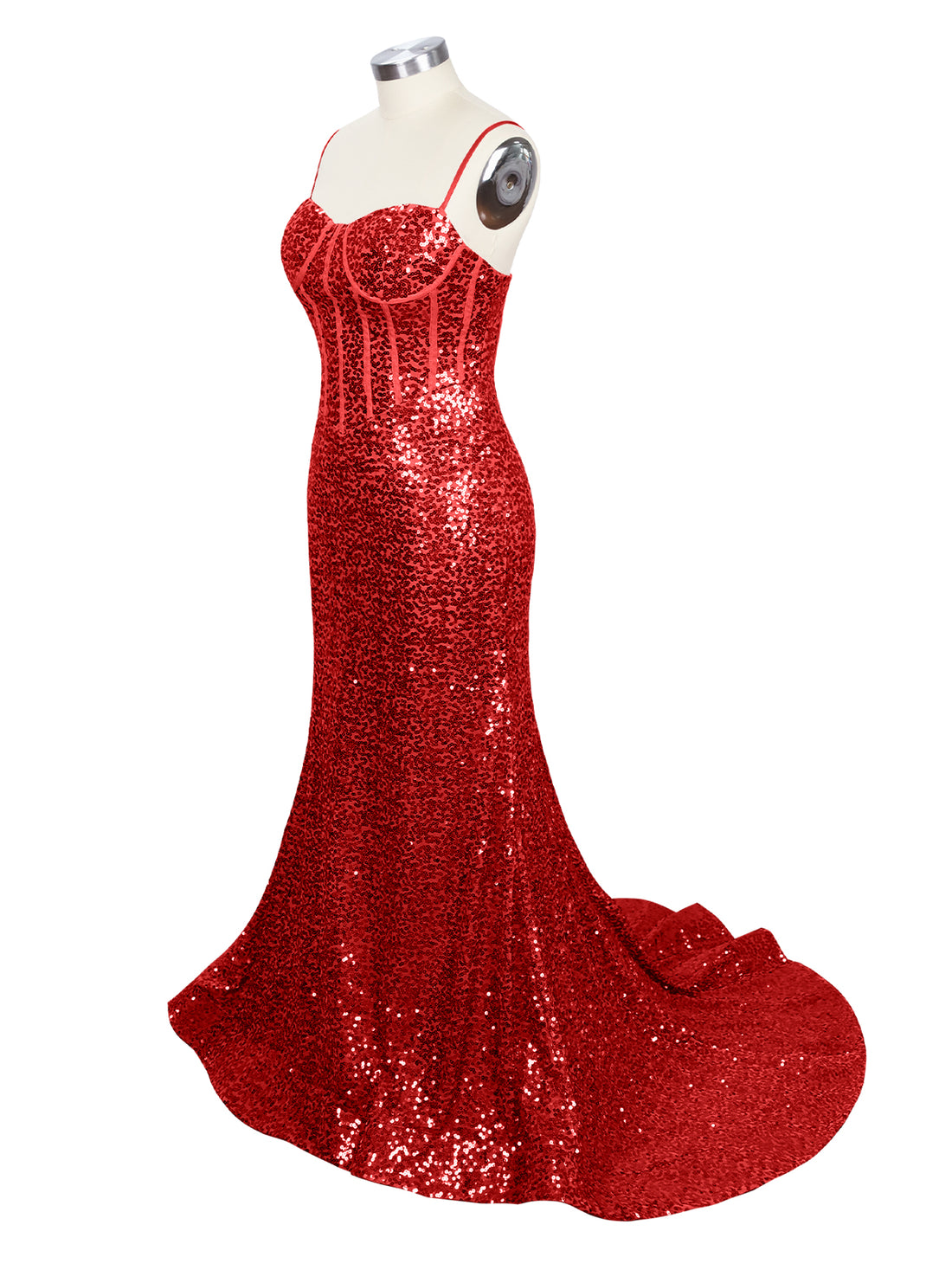 Spaghetti Sheath Prom Dress 