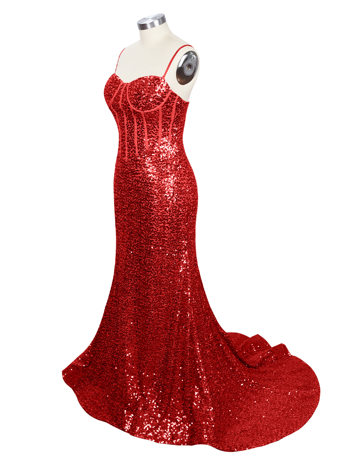 Spaghetti Sheath Prom Dress 