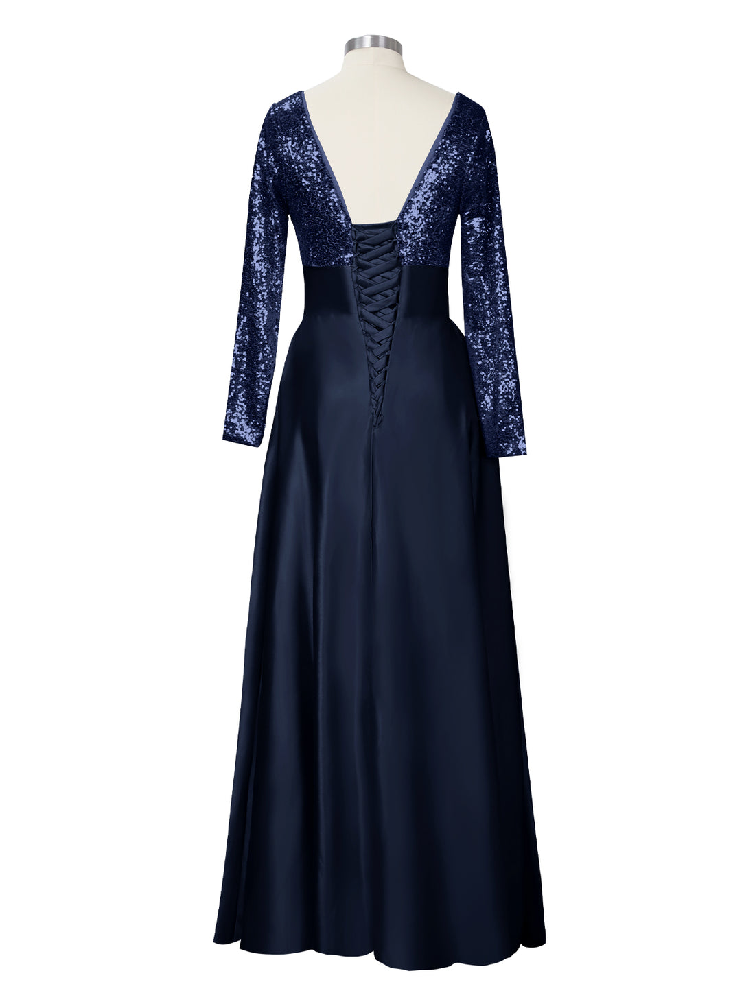 Long Sleeveless Sequin Prom Dress 