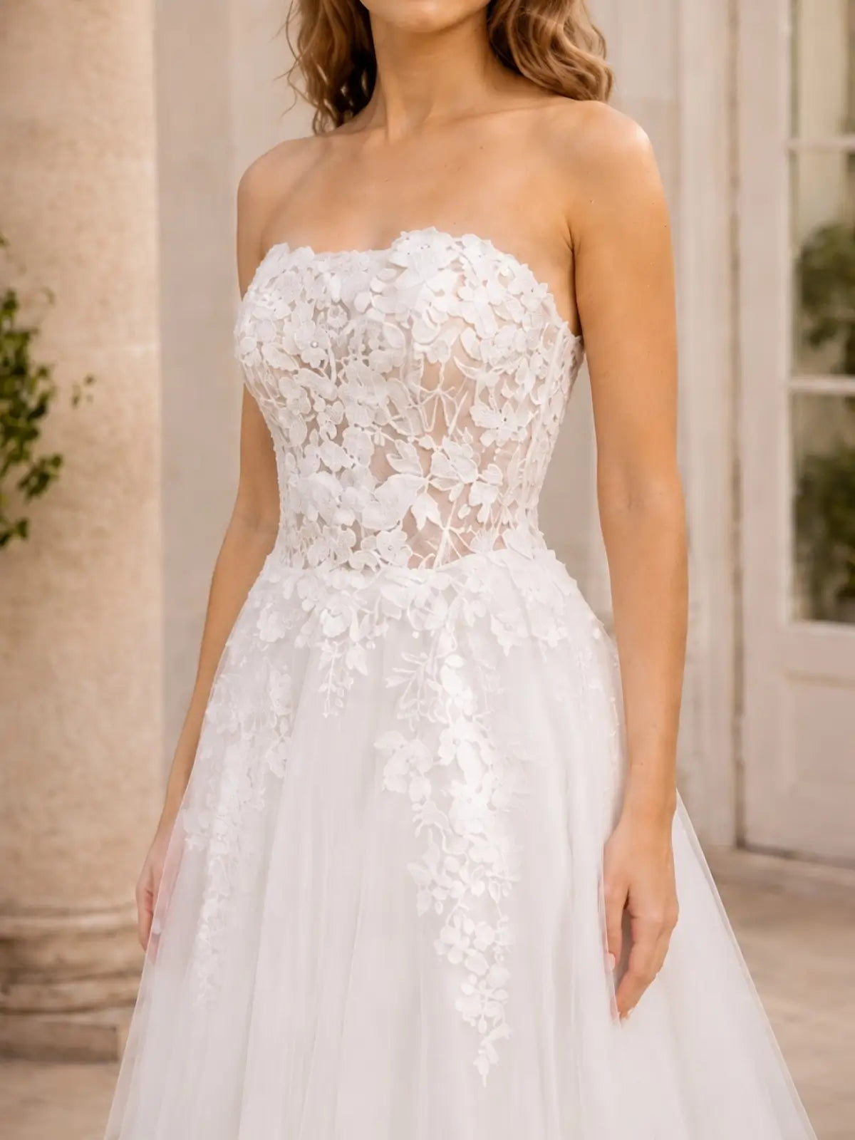 A-Line Wedding Dress with Corset Bodice