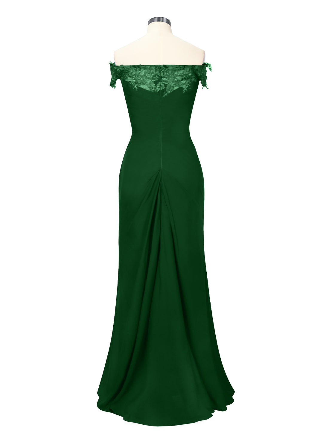 Off-Shoulder Chiffon Sheath Dress 