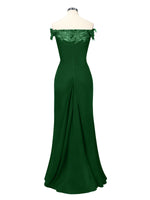 Off-Shoulder Chiffon Sheath Dress 