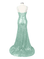Geometric Sequin Prom Dress 