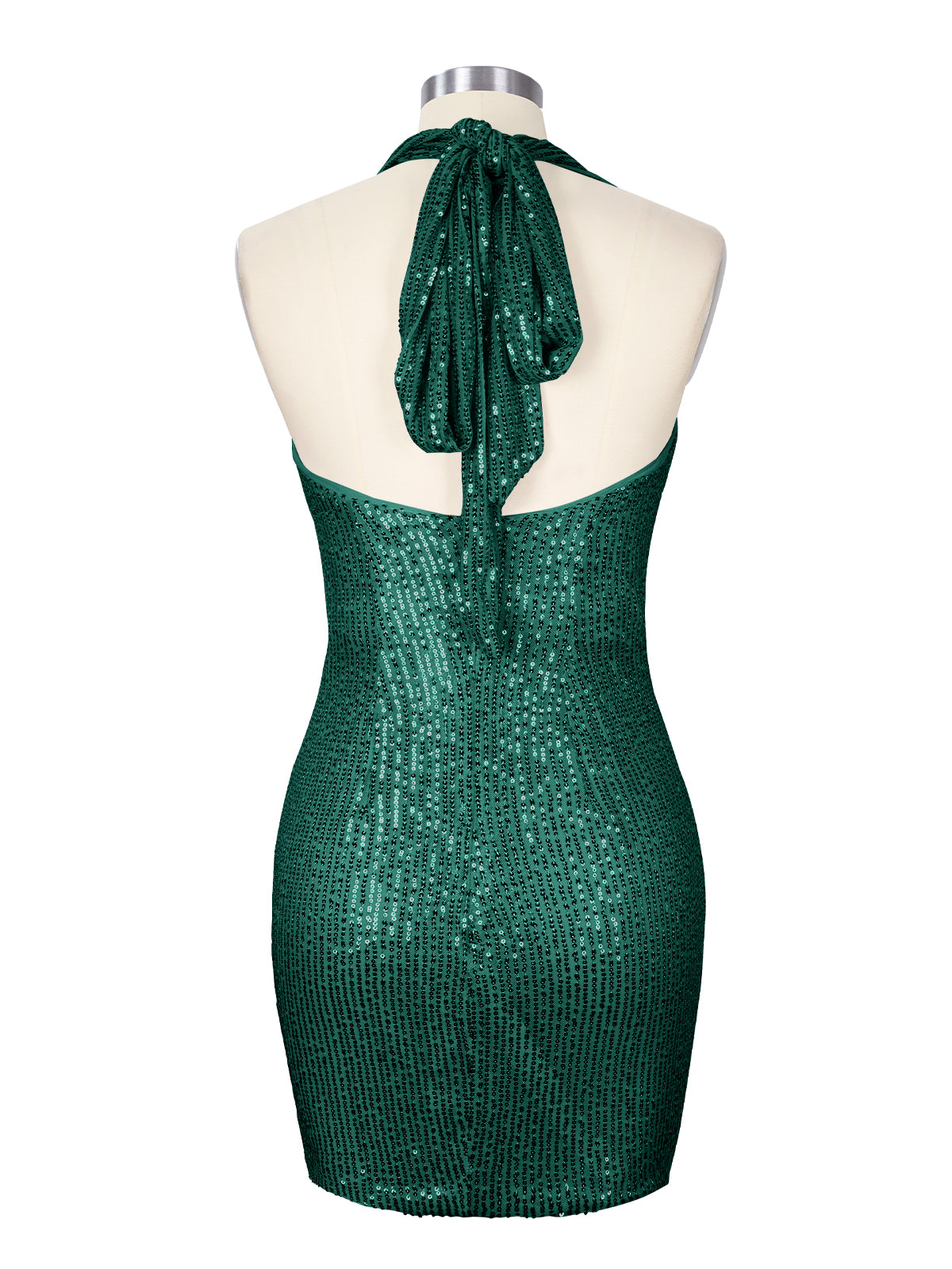 Halter Sequin Sheath Mini Dress 
