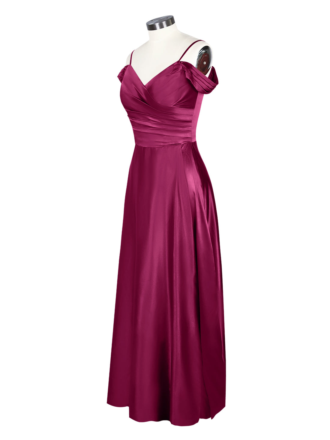 Silk-Like Pleated Prom Dress 