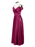 Silk-Like Pleated Prom Dress 